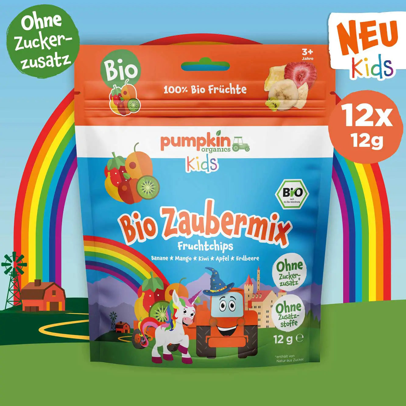 Pumpkin Organics Bio Fruchtchips für Kinder