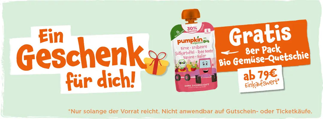 Ein Geschenk für dich: Gratis Bio Bananenbrot ab 59€ Einkaufswert. Nach Abzug von Rabatten, nur solange der Vorrat reicht. Nicht anwendbar auf Gutscheinkäufe.
