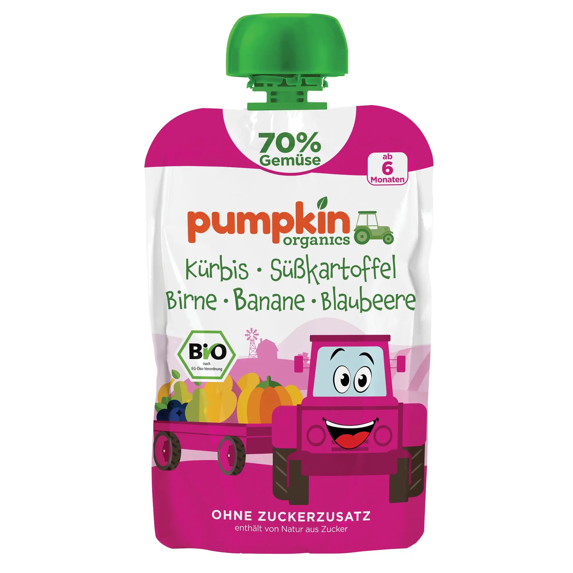 Pumpkin Organics Bio Gemüse-Quetschie Kürbis, Süßkartoffel, Birne, Banane, Blaubeere