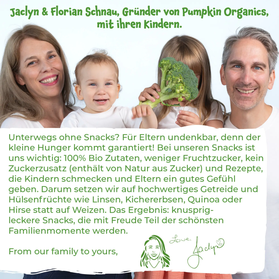 Familie Schnau liebt gesunde Knabbersnacks für Kinder