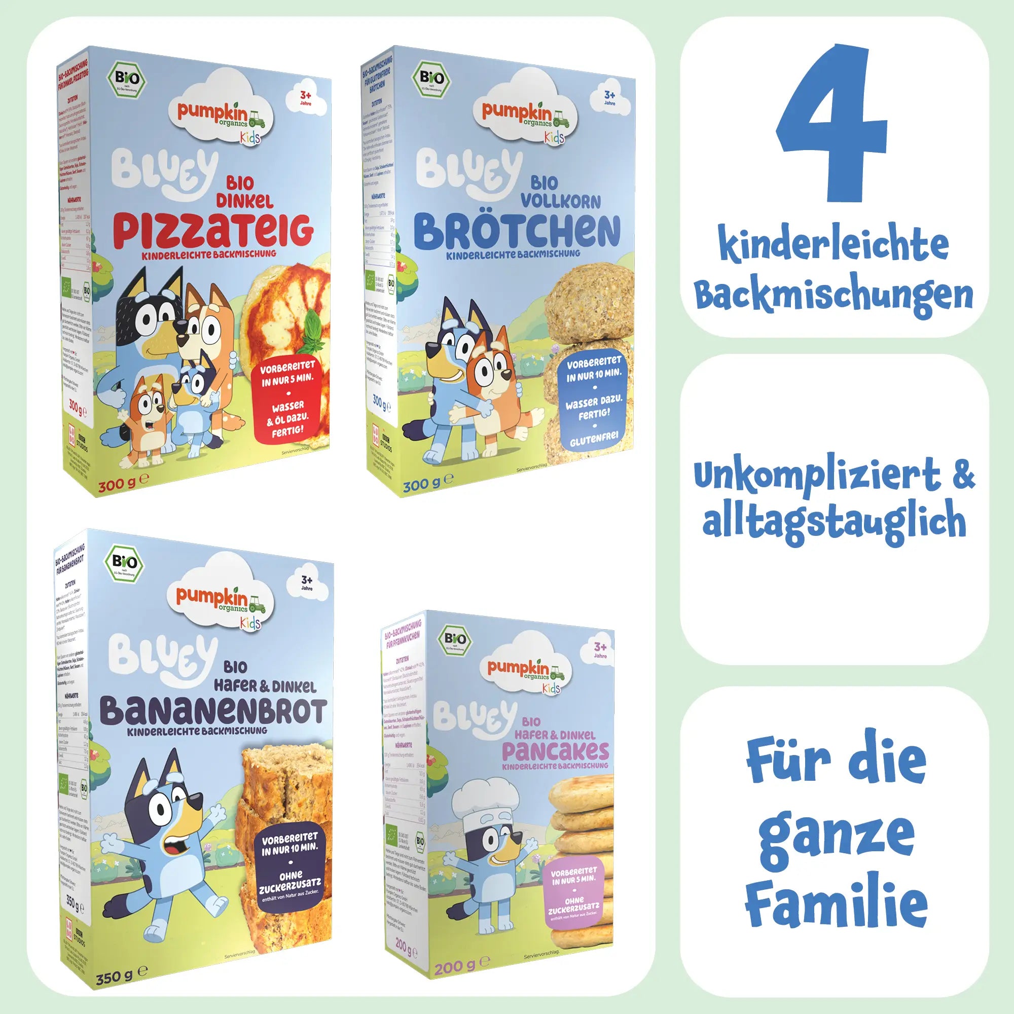 Bluey Kids Bio Backmischungen Bundle