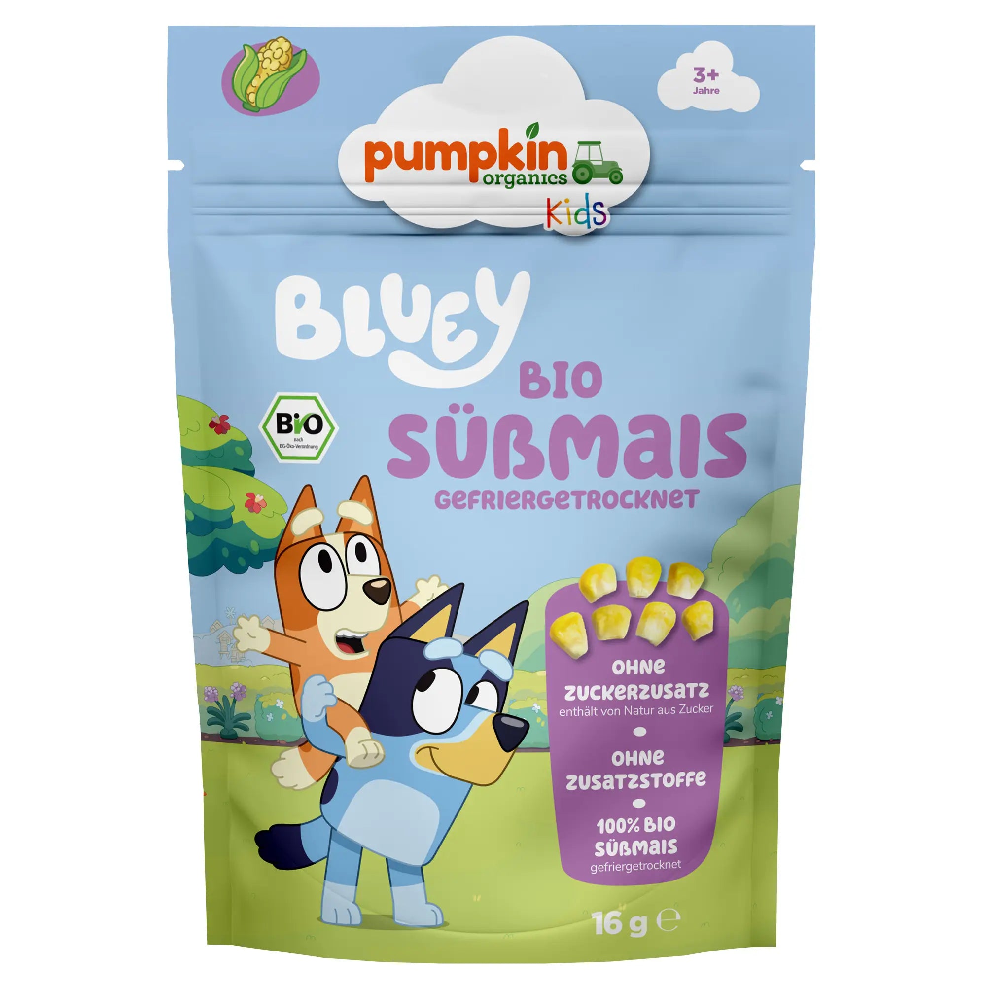 Bluey Bio Süßmais gefriergetrocknet