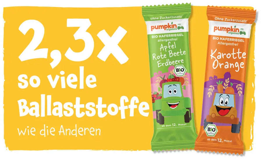 Unsere Haferriegel haben 2,3x so viele Ballaststoffe wie die Anderen