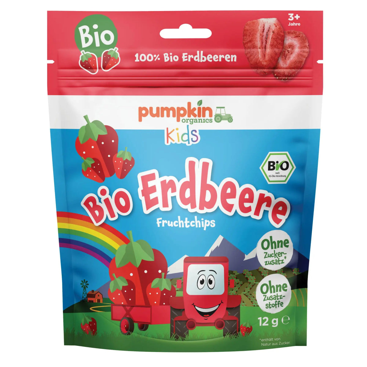Bio Erdbeere Fruchtchips - Pumpkin Organics