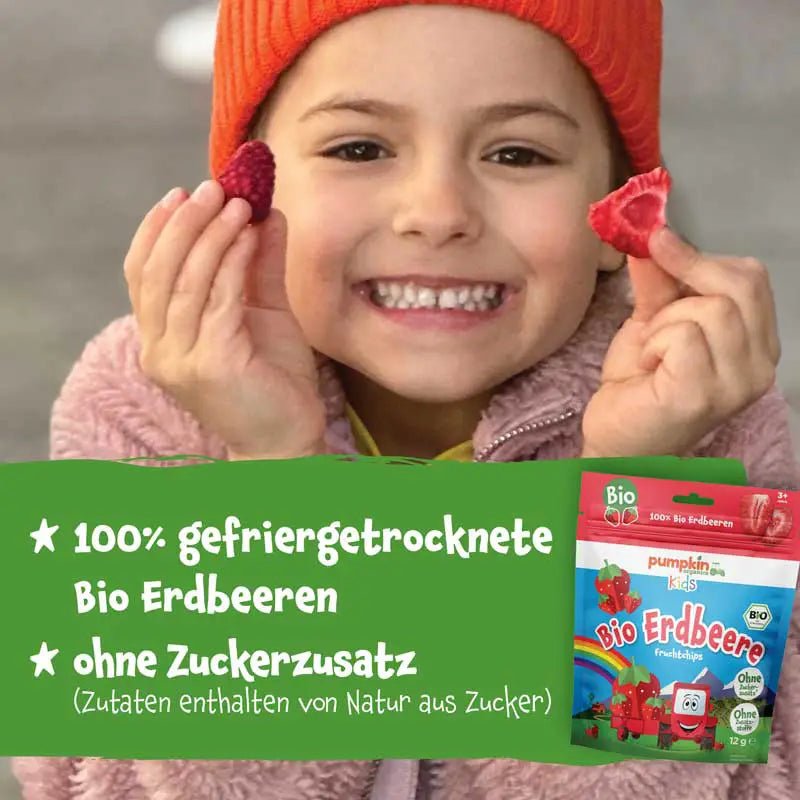Bio Erdbeere Fruchtchips - Pumpkin Organics