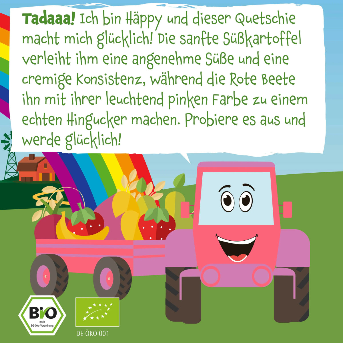 Bio Gemüse - Getreide - Quetschie Birne, Erdbeere, Süßkartoffel, Rote Beete, Banane, Hafer - Pumpkin Organics