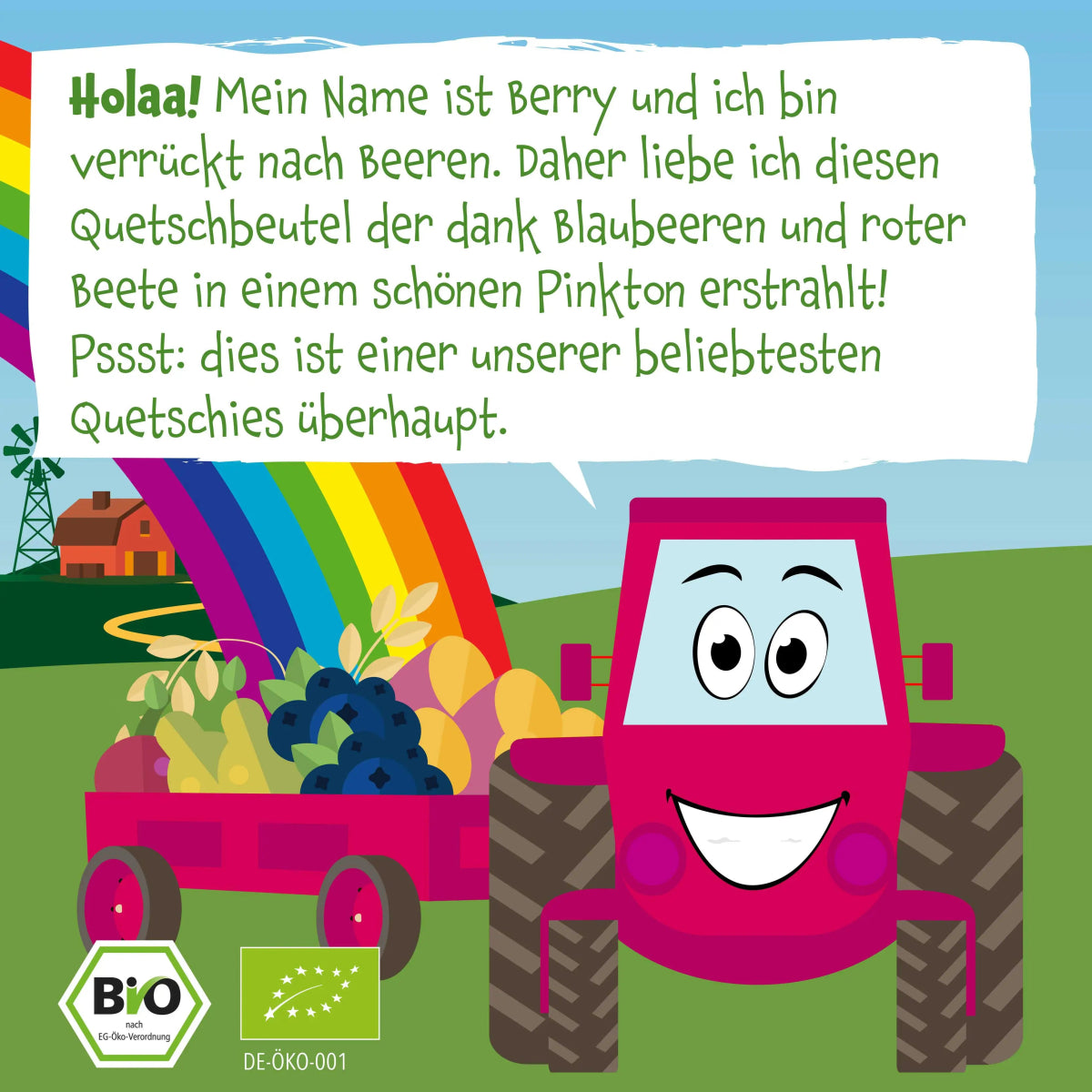 Bio Gemüse - Getreide - Quetschie Süßkartoffel, Blaubeere, Birne, Rote Beete, Hafer - Pumpkin Organics