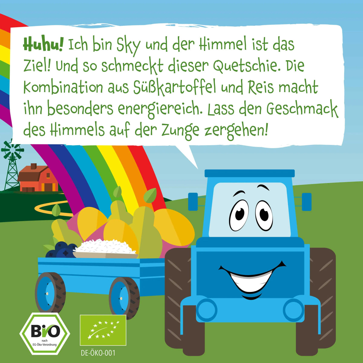 Bio Gemüse - Getreide - Quetschie Süßkartoffel, Reis, Birne, Blaubeere - Pumpkin Organics