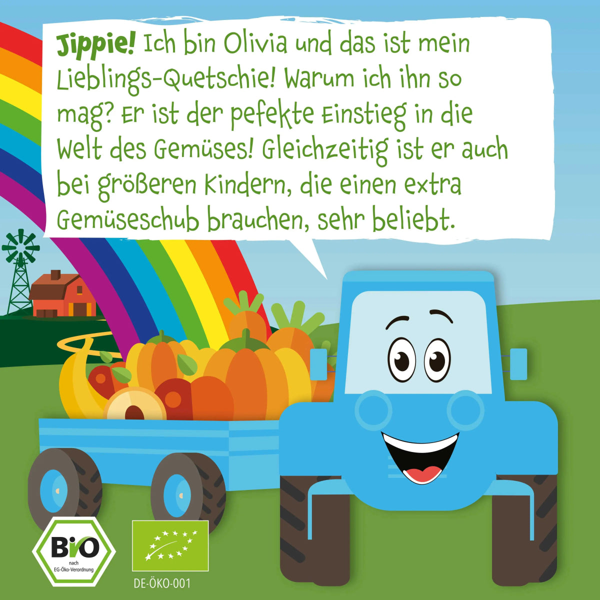 Bio Gemüse - Quetschie Kürbis, Karotte, Apfel, Banane, Pfirsich - Pumpkin Organics