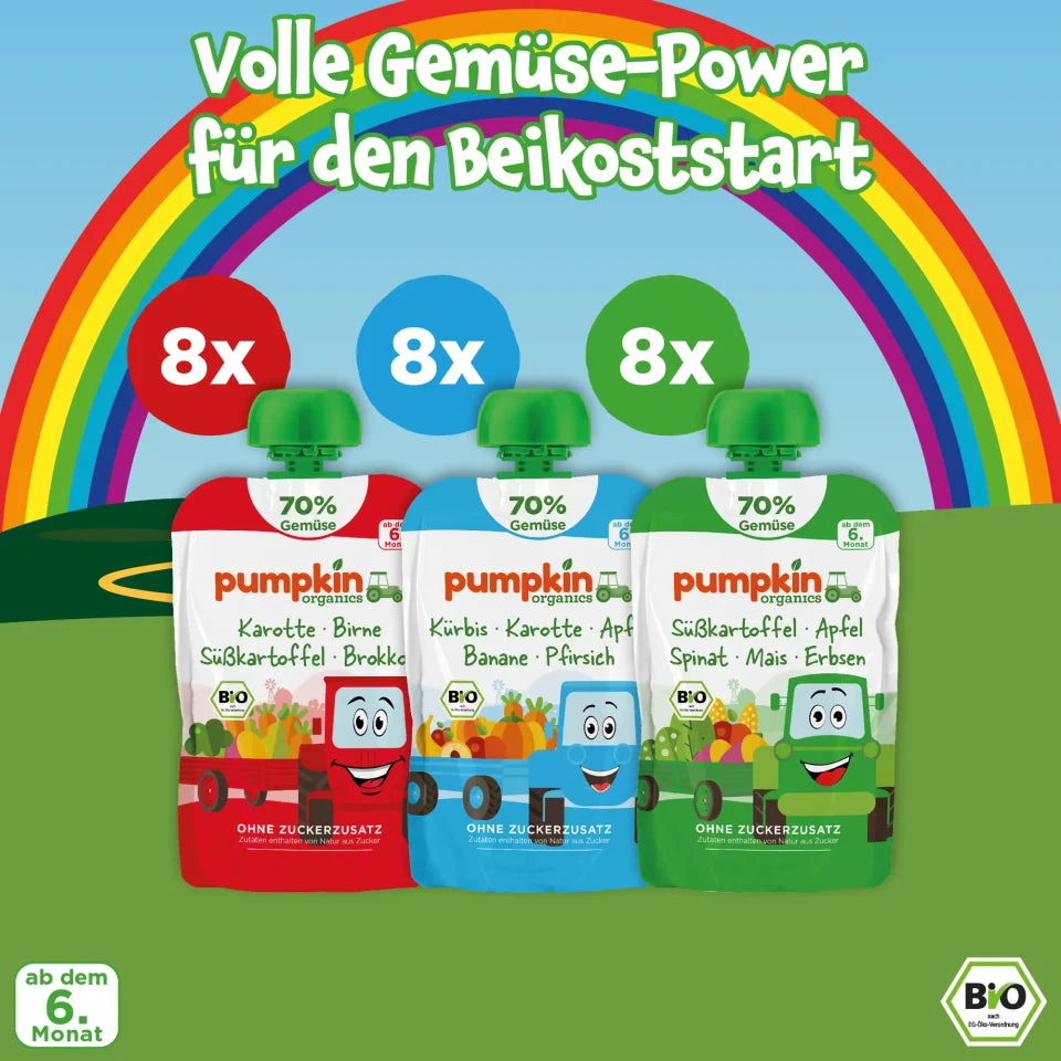 Bio Gemüse - Quetschie Regenbogen - Pumpkin Organics