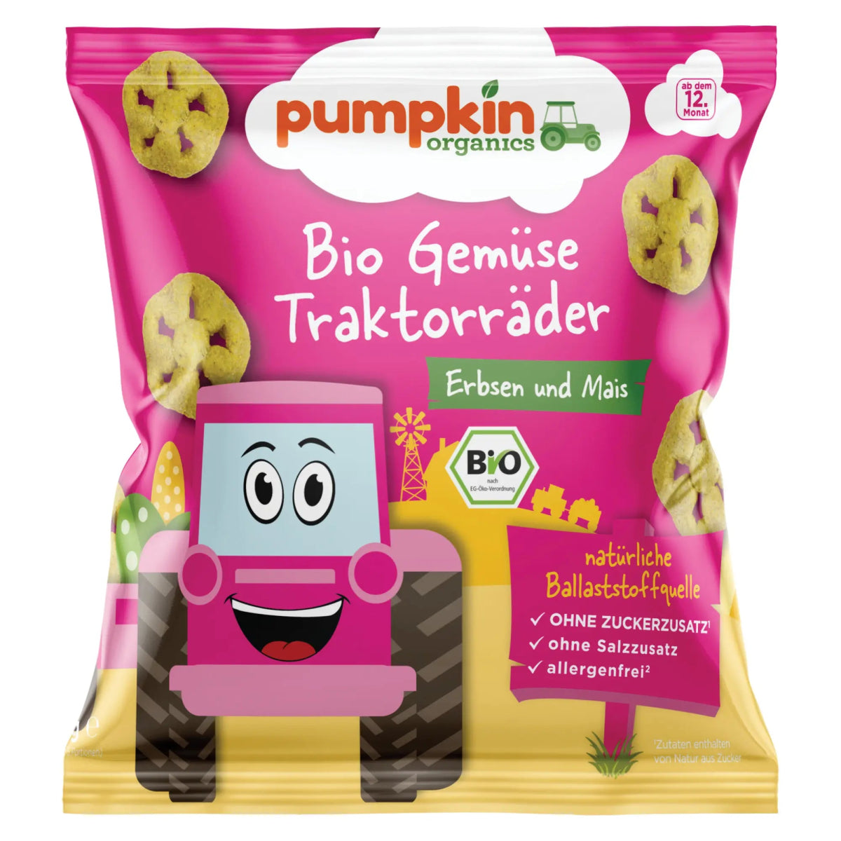 Bio Gemüse Traktorräder Erbsen und Mais - Pumpkin Organics