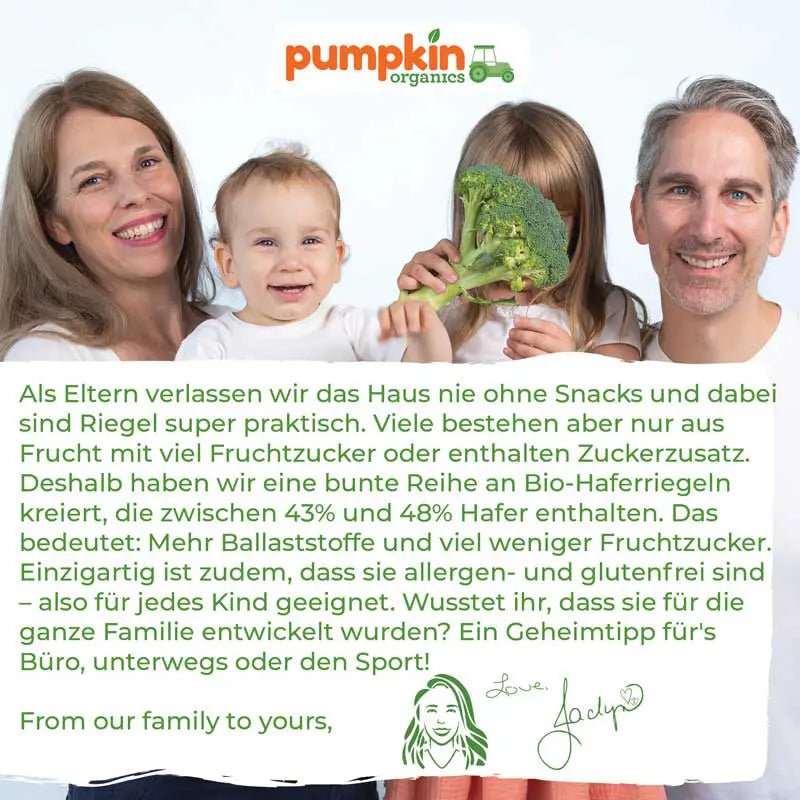 Bio Haferriegel Apfel Rote Beete Erdbeere - Pumpkin Organics