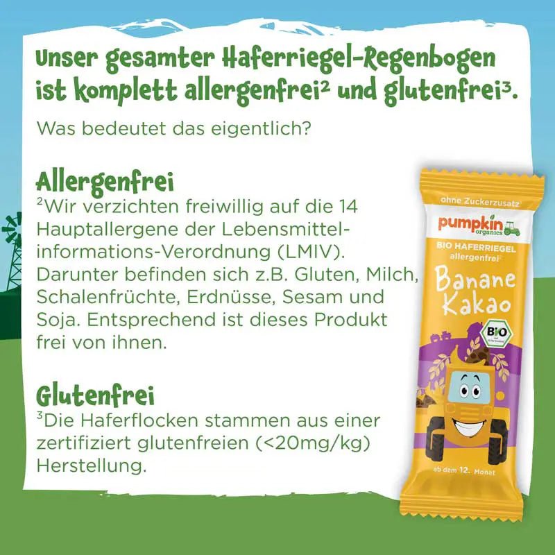 Bio Haferriegel Banane Kakao - Pumpkin Organics