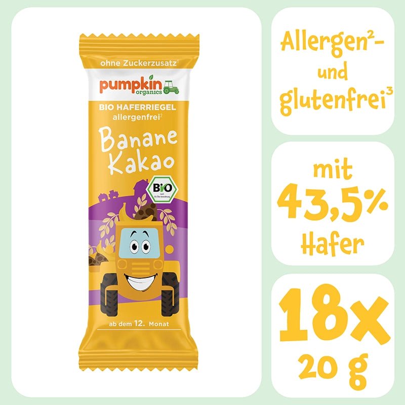 Bio Haferriegel Banane Kakao - Pumpkin Organics