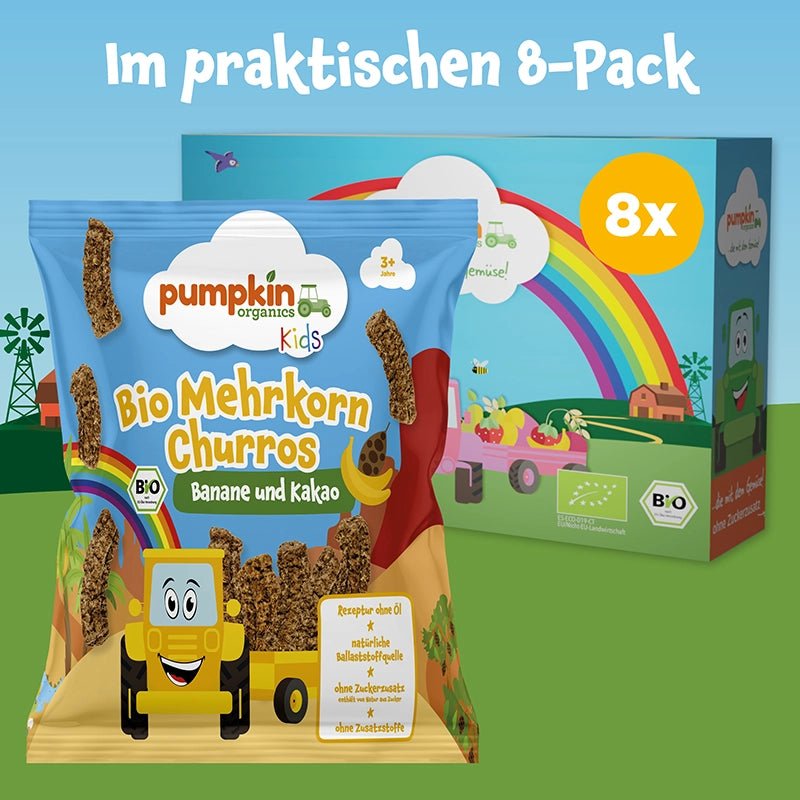 Bio Mehrkorn Churros Banane und Kakao - Pumpkin Organics