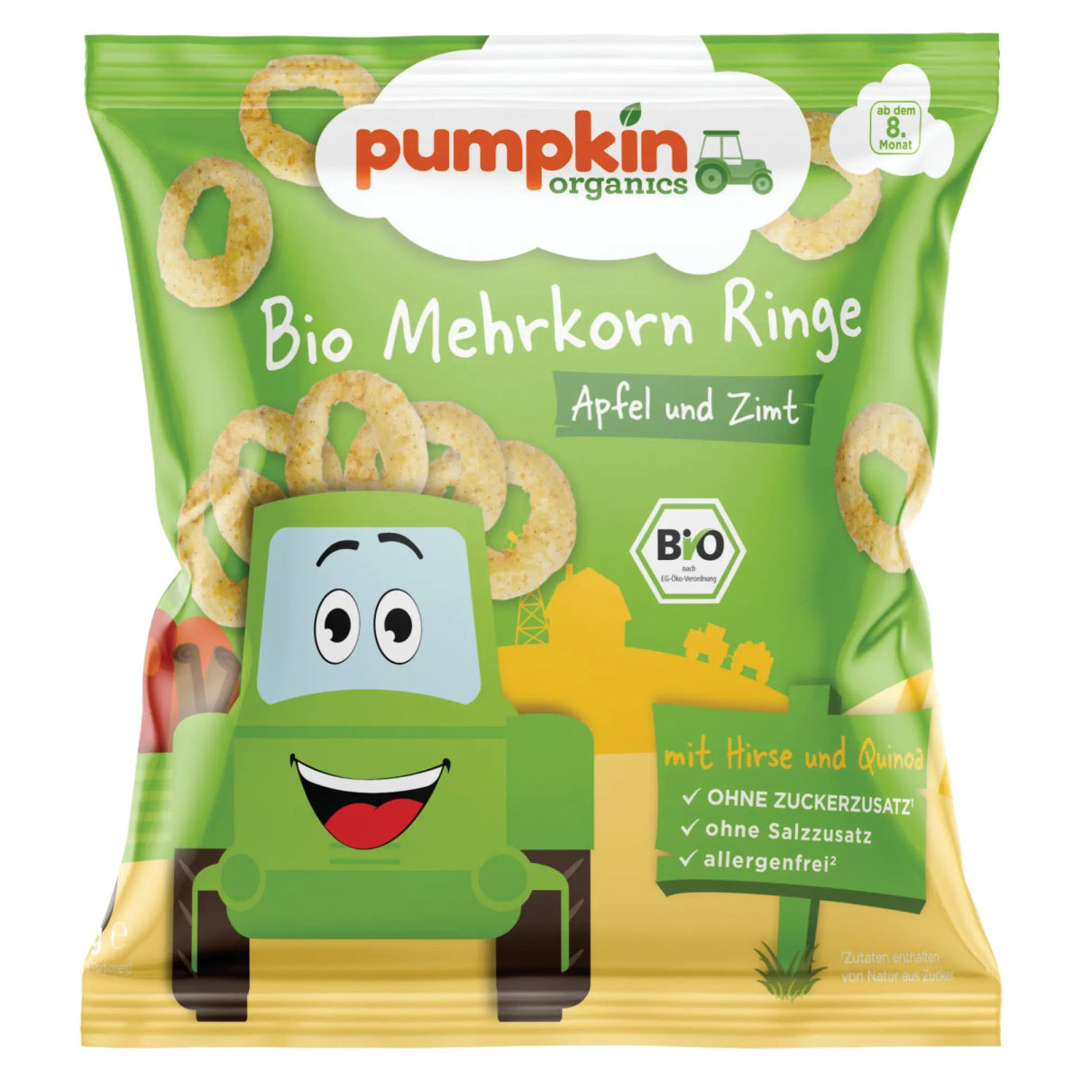 Bio Mehrkorn Ringe Apfel und Zimt - Pumpkin Organics