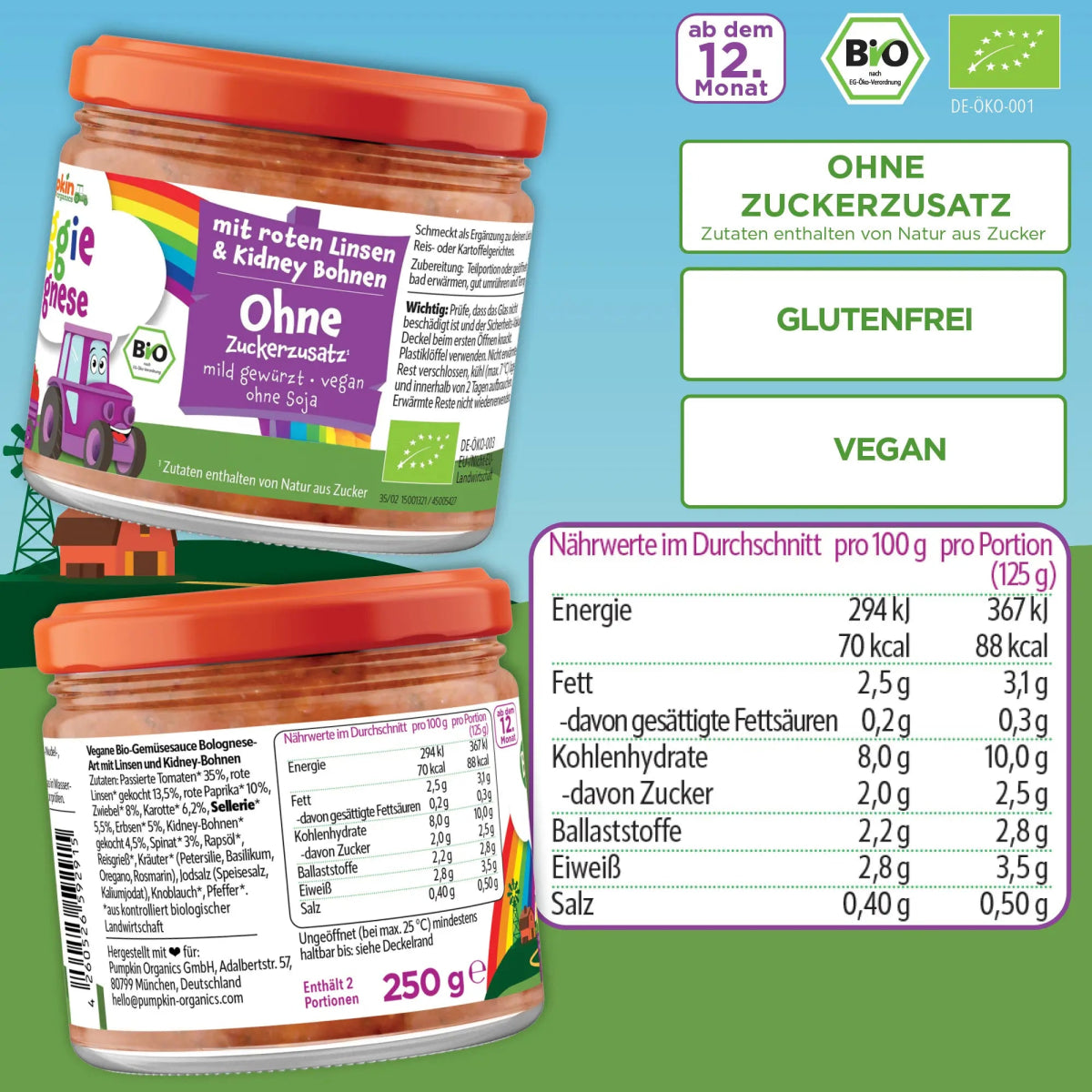 Bio Veggie Bolognese - Pumpkin Organics