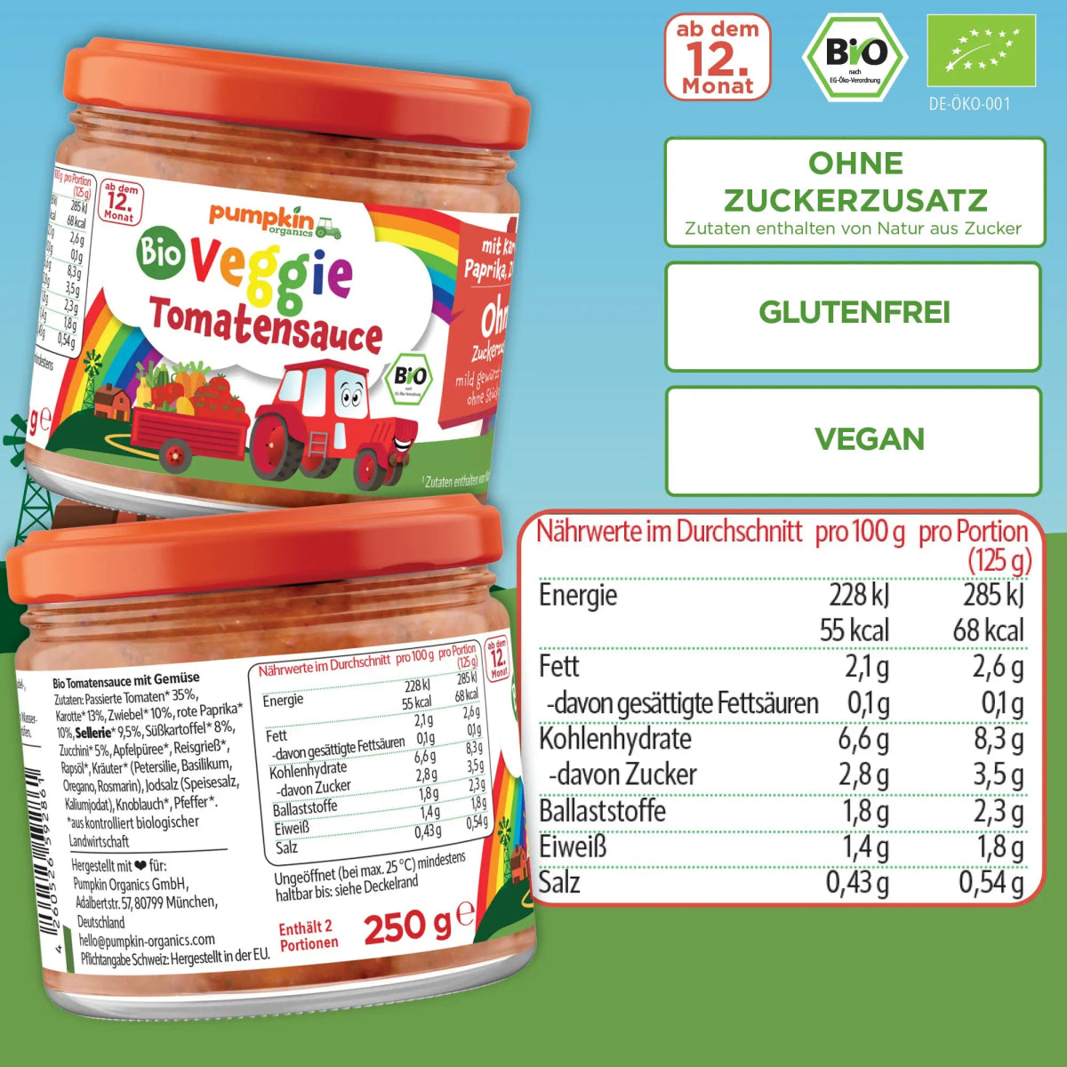 Bio Veggie Tomatensauce - Pumpkin Organics