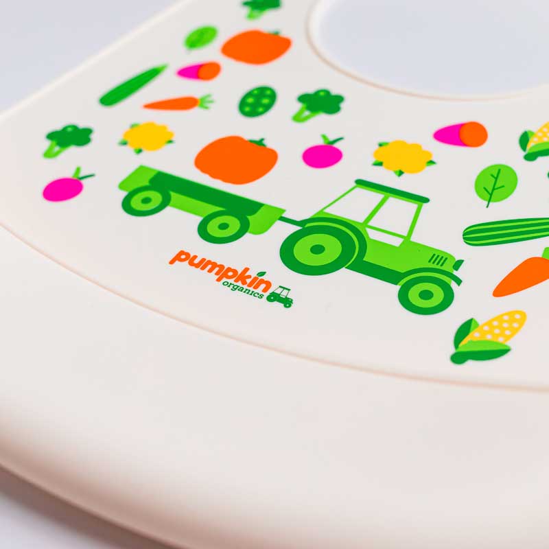 Silikon Lätzchen BPA - frei - Pumpkin Organics