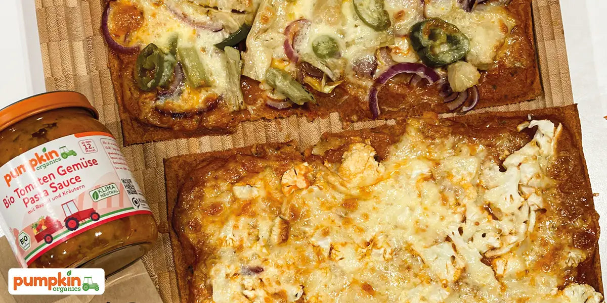 Schnelle und gesunde Gemüse-Pizza