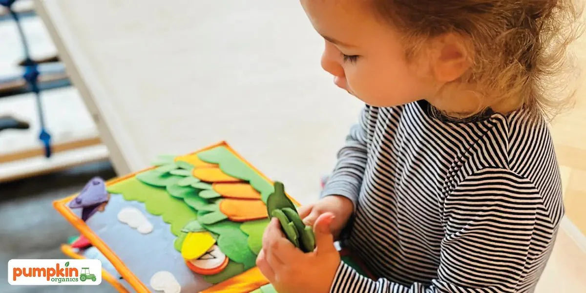 Wieso sind Quiet Books so wertvoll für die kindliche Entwicklung? - Pumpkin Organics