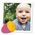 Baby mit Bio-Produkt