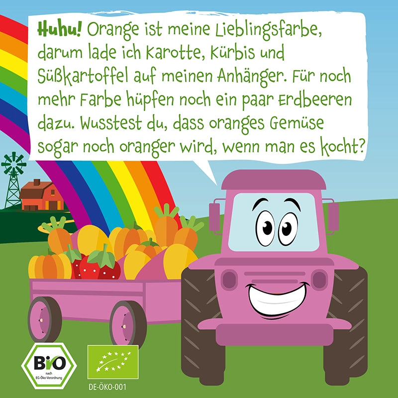 Traktor mit viel Gemüse