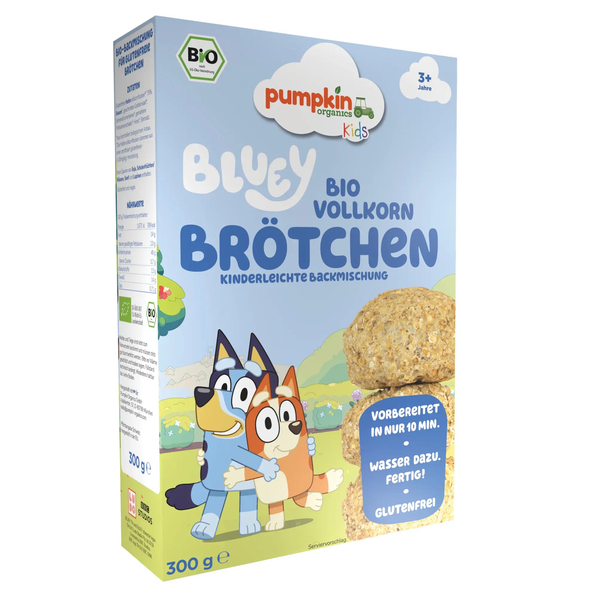 Bluey Bio Vollkorn Brötchen Backmischung für Kinder