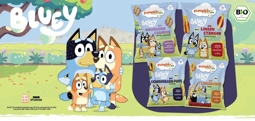 Bluey Landschaft mit Bluey Snacks