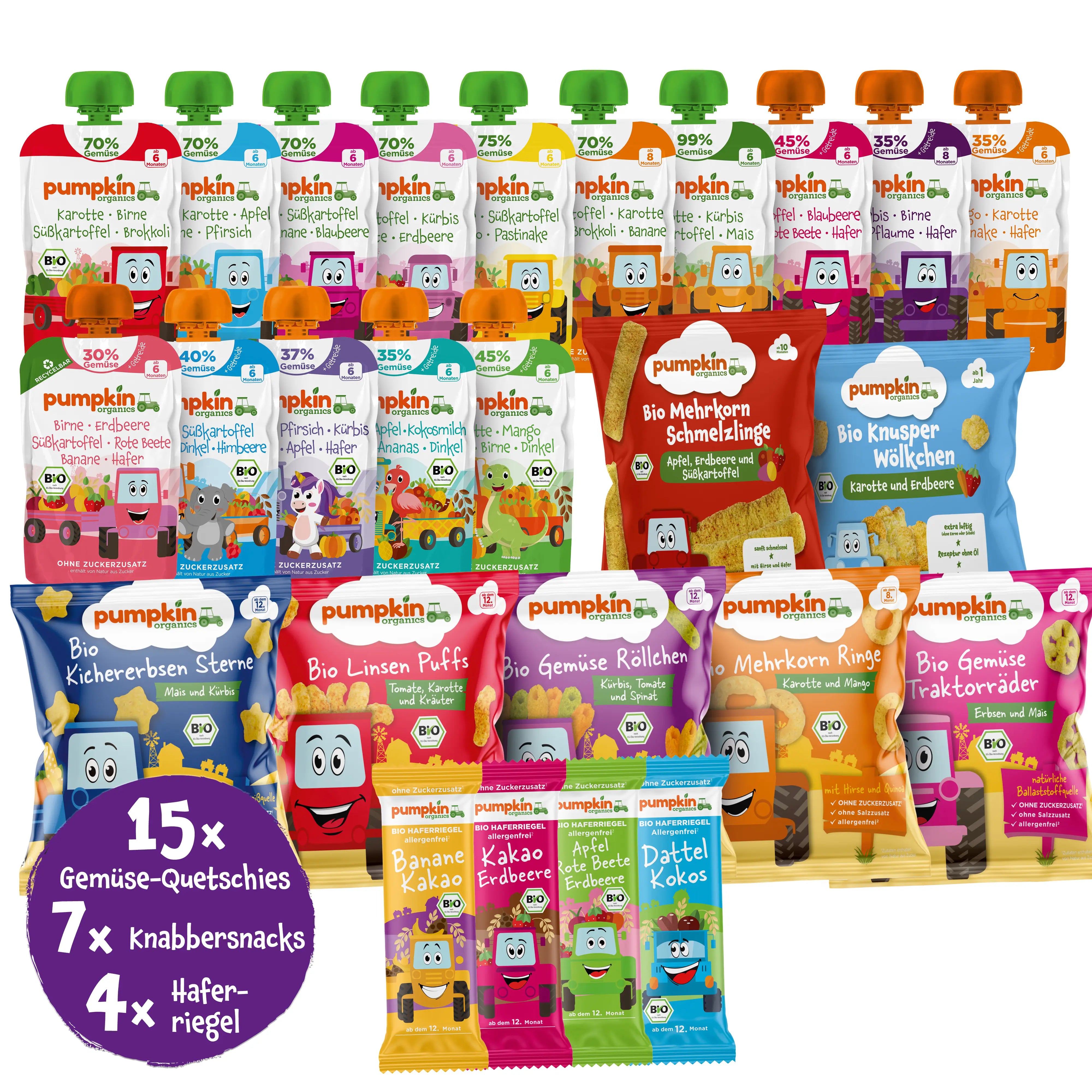 Pumpkin Organics Produkte im Probierpaket