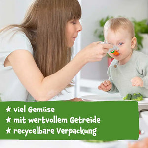Bio Gemüse-Getreide-Quetschie Süßkartoffel, Reis, Birne, Blaubeere (8x)
