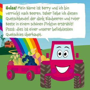 Bio Gemüse-Getreide-Quetschie Süßkartoffel, Blaubeere, Birne, Rote Beete, Hafer (8x)