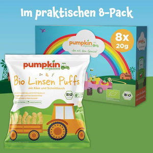 Bio Linsen Puffs mit Käse und Schnittlauch (8er Box)