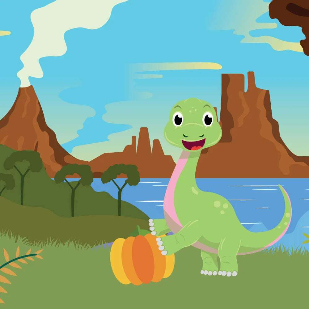 Dino mit Pumpkin