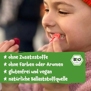 Kind isst Pumpkin Organics Bio Beerenmix Fruchtchips