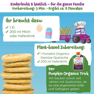 Zubereitung Pumpkin Organics Bio Pancakes Backmischung für Kinder 6er Pack