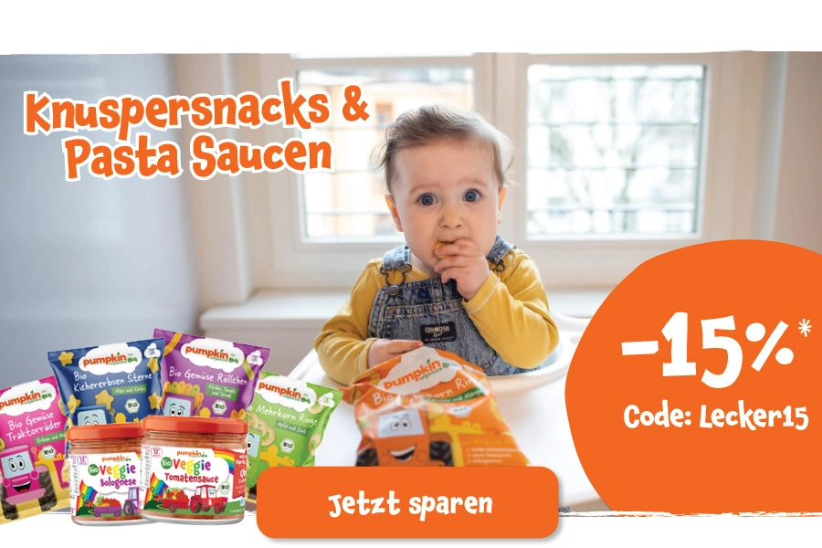 Teaser zum Angebot: Knuspersnacks & Pasta Saucen im Angebot: -15% mit dem Code Lecker15