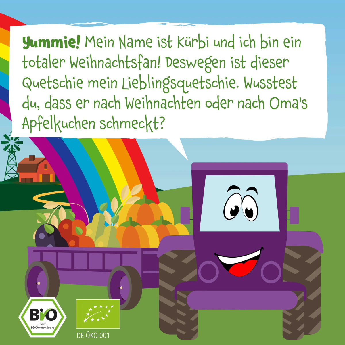 Bio Gemüse - Getreide - Quetschie Kürbis, Birne, Apfel, Pflaume, Hafer - Pumpkin Organics