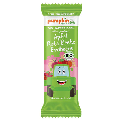 Bio Haferriegel Apfel Rote Beete Erdbeere - Pumpkin Organics