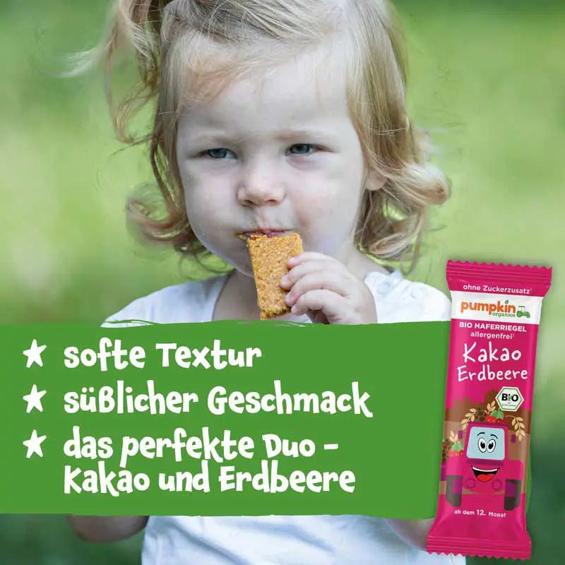 Bio Haferriegel Kakao Erdbeere - Pumpkin Organics