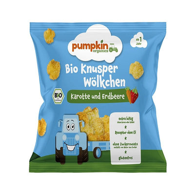 Bio Knusper Wölkchen Karotte und Erdbeere - Pumpkin Organics