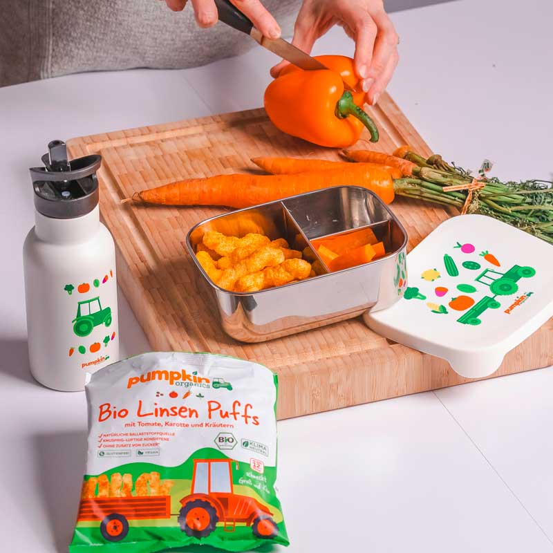 Lunchbox - Set aus Trinkflasche und Brotdose - Pumpkin Organics